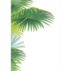 Palm Fronds Invitations in Foil - 8 Blank Invitations & 8 Envelopes