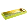 Palm Fronds Lacquer Bar Tray in Gold - 1 Each
