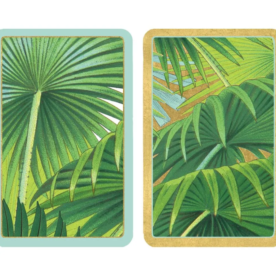 Palm Fronds Large Type Playing Cards - 2 Decks Included