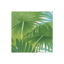 Palm Fronds Paper Cocktail Napkins in White - 20 Per Package