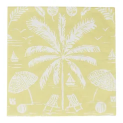Palms And Parasols Key Lime Luncheon Napkins - 20 Per Package