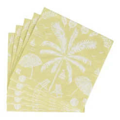 Palms And Parasols Key Lime Luncheon Napkins - 20 Per Package
