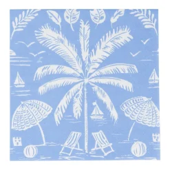 Palms And Parasols Ocean Luncheon Napkins - 20 Per Package