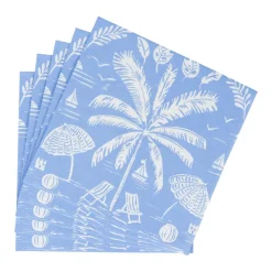 Palms And Parasols Ocean Luncheon Napkins - 20 Per Package