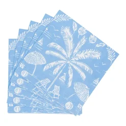 Palms And Parasols Ocean Cocktail Napkins - 20 Per Package