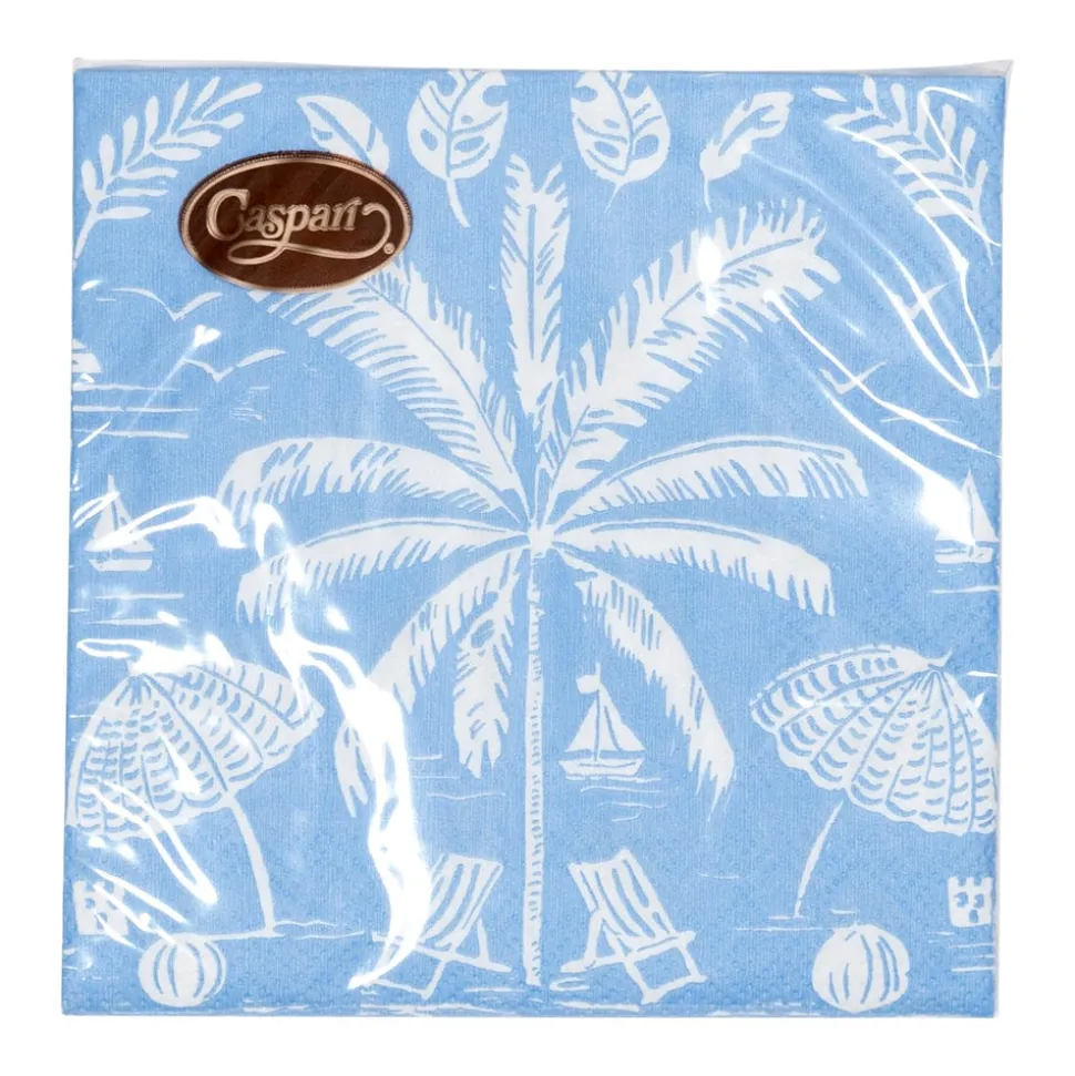 Palms And Parasols Ocean Cocktail Napkins - 20 Per Package