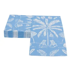 Palms And Parasols Ocean Guest Towel Napkins - 15 Per Package
