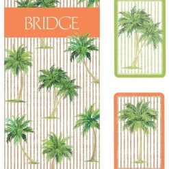 Palms Bridge Gift Set - 2 Playing Card Decks & 2 Score Pads