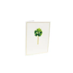 Palms Foil Boxed Note Cards - 10 Cards and 10 Envelopes per Package