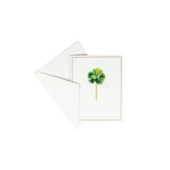 Palms Foil Boxed Note Cards - 10 Cards and 10 Envelopes per Package
