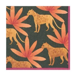 Panthera Paper Luncheon Napkins in Fuchsia - 20 Per Package