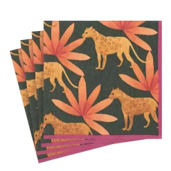 Panthera Paper Luncheon Napkins in Fuchsia - 20 Per Package