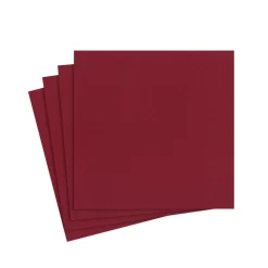 Paper Linen Solid Cocktail Napkins in Cranberry - 15 Per Package