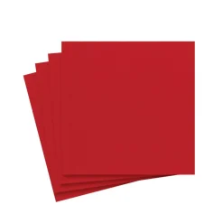 Paper Linen Solid Cocktail Napkins in Red - 15 Per Package