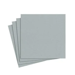 Paper Linen Solid Cocktail Napkins in Silver - 15 Per Package