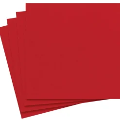 Paper Linen Solid Dinner Napkins in Red - 12 Per Package