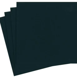 Paper Linen Solid Dinner Napkins in Black - 12 Per Package