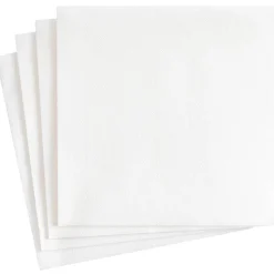Paper Linen Solid Dinner Napkins in White - 12 Per Package