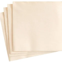 Paper Linen Solid Dinner Napkins in Ivory - 12 Per Package