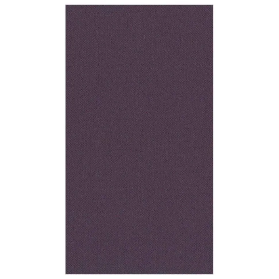 Paper Linen Solid Guest Towel Napkins in Aubergine - 12 Per Package