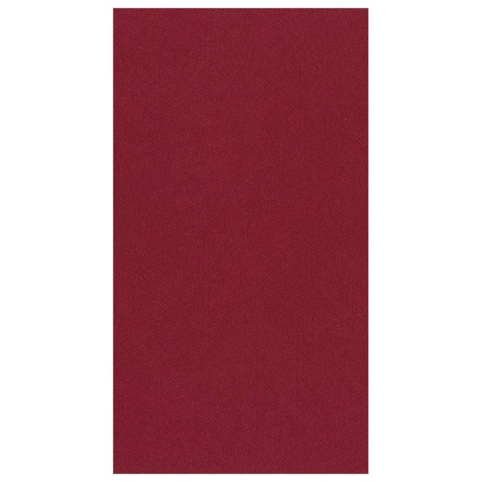 Paper Linen Solid Guest Towel Napkins in Cranberry - 12 Per Package