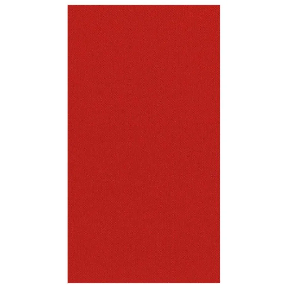 Paper Linen Solid Guest Towel Napkins in Red - 12 Per Package