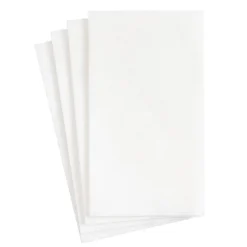 Paper Linen Solid Guest Towel Napkins in White - 12 Per Package