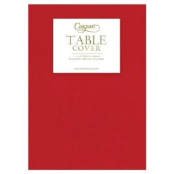 Paper Linen Solid Table Cover in Red - 1 Each
