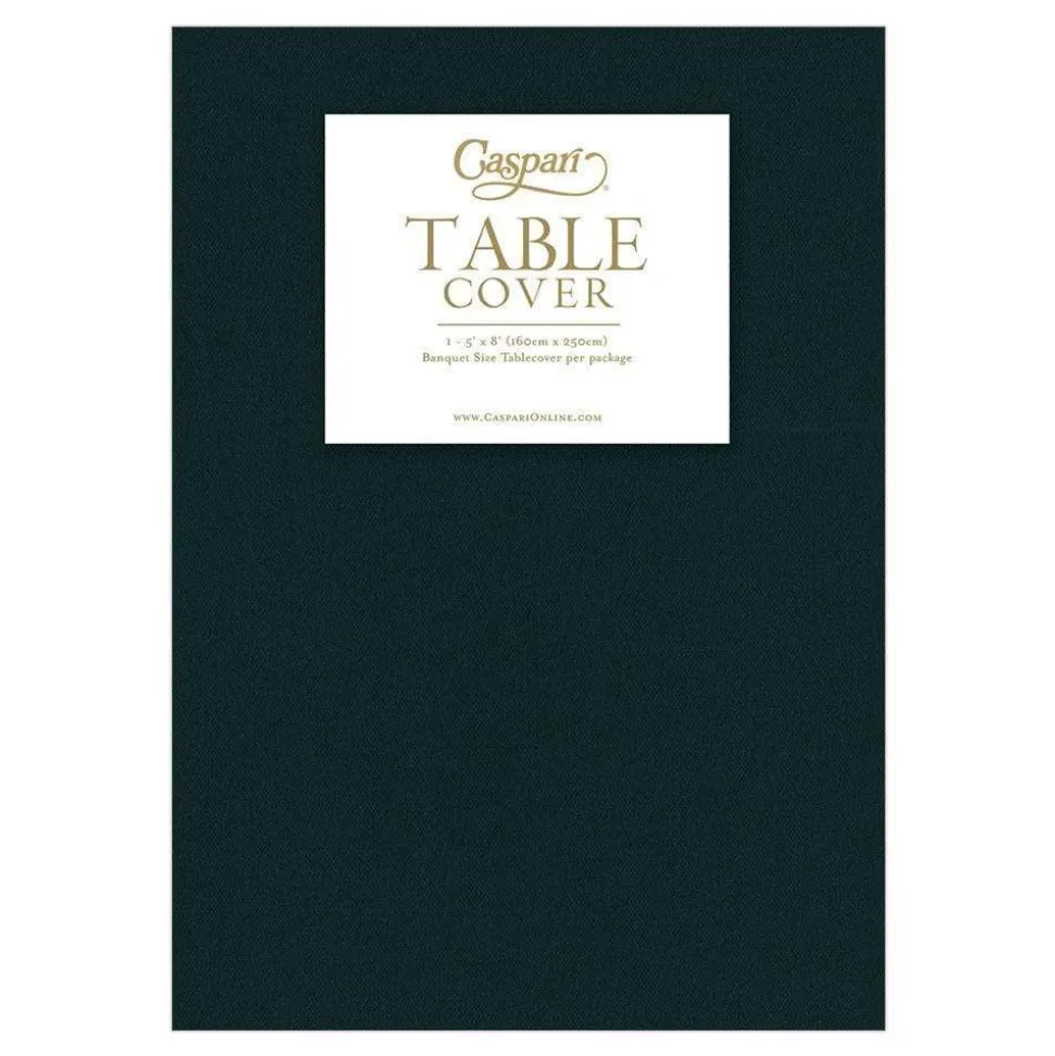 Paper Linen Solid Table Cover in Black - 1 Each