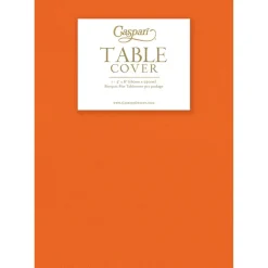 Paper Linen Solid Table Cover in Tangerine - 1 Each
