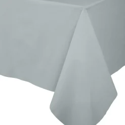Paper Linen Solid Table Cover in Silver - 1 Each