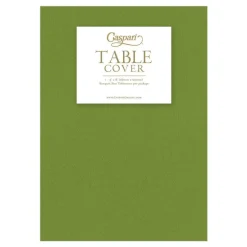 Paper Linen Solid Table Cover in Leaf Green - 1 Each