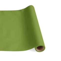 Paper Linen Solid Table Runner in Leaf Green - 1 Each