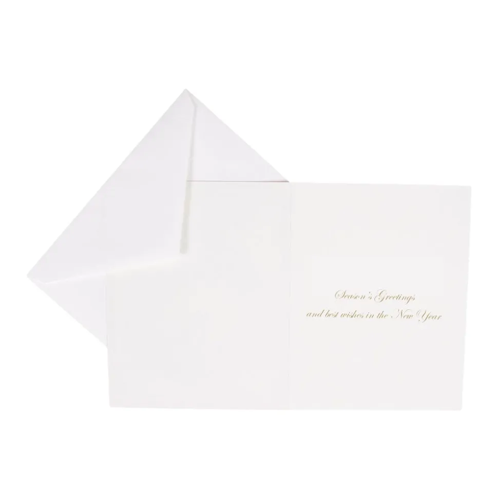 Partridge in a Pear Tree Foil Embossed Large Boxed Christmas Cards - includes 10 Cards & Envelopes