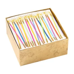 Party Candles Boxed Paper Cocktail Napkins - 40 Per Box