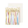 Party Candles Gift Enclosure Cards - 4 Mini Cards & 4 Envelopes
