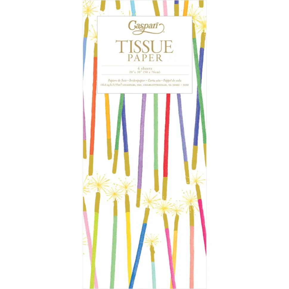 Party Candles Tissue Paper - 4 Sheets Included