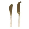 Pearl Handle Cheese Knife & Spreader