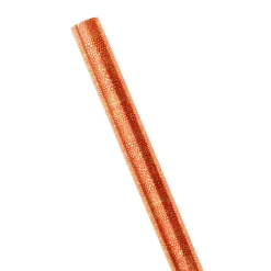 Pebble Foil Metallic Gift Wrapping Paper in Red & Gold - 30" x 6' Roll