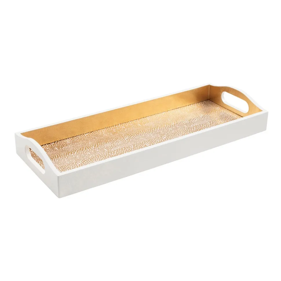 Pebble Lacquer Bar Tray in Gold - 1 Each