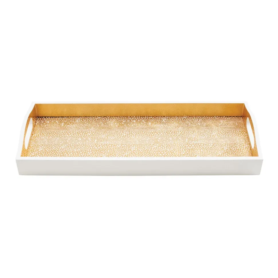Pebble Lacquer Bar Tray in Gold - 1 Each