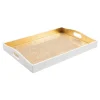 Pebble Lacquer Large Rectangle Tray in Gold - 1 Each