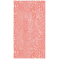 Pebble Paper Linen Guest Towels Napkins in Coral - 12 Per Package