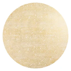 Pebble Round Lacquer Placemat in Gold - 1 Each