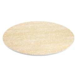 Pebble Round Lacquer Placemat in Gold - 1 Each