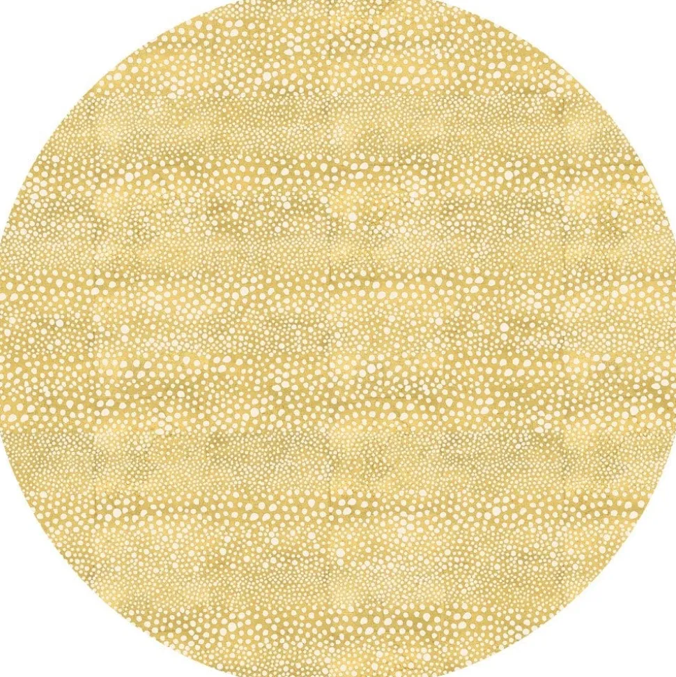 Pebble Round Lacquer Placemat in Gold - 1 Each