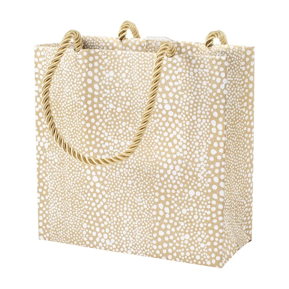 Pebble Small Square Gift Bag in Gold - 1 Each