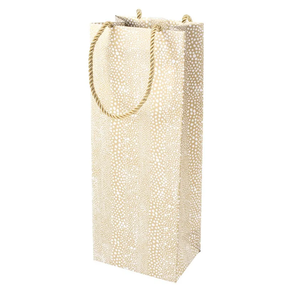 Pebble Wine & Bottle Gift Bag in Gold - 1 Each