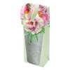 Peonies in French Flower Bucket Wine & Bottle Gift Bag - 1 Each