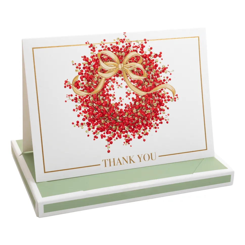 Pepperberry Foil Thank You Notes